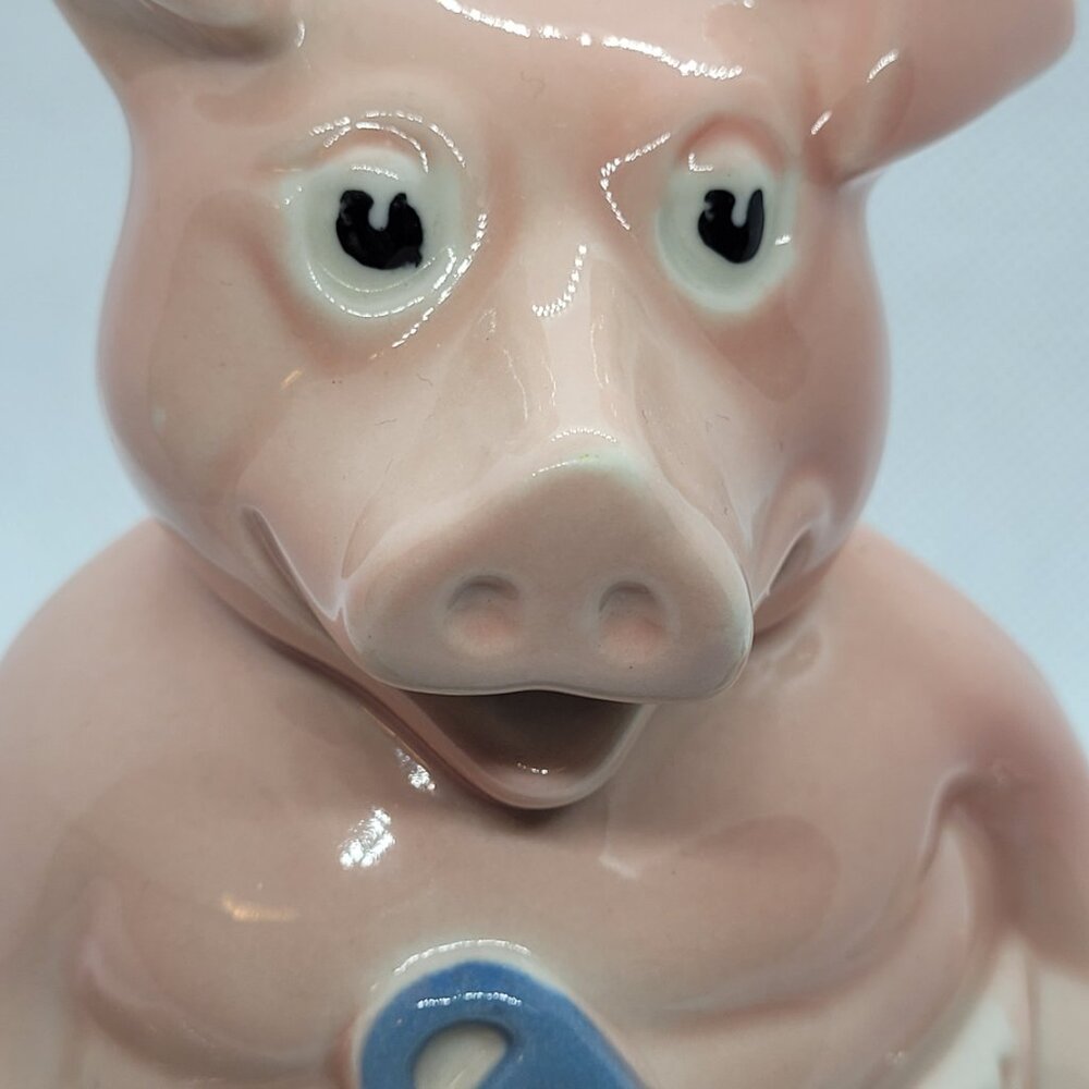 Wade Pottery Woody Baby Pig in Nappy Money Box Piggy Bank 1980s Natwest Bank - Picture 6 of 9